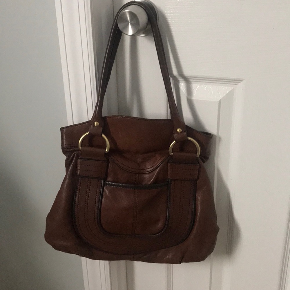Brown North Star genuine leather bag